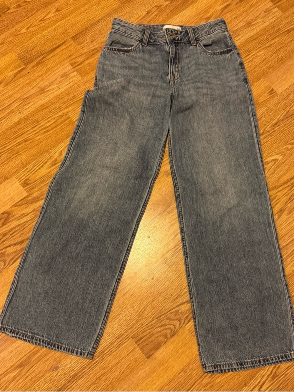 Abercrombie Girls high rise ultra wise leg in Faded Blue size 15/16